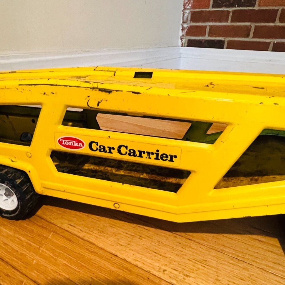Vintage 1970's Mighty Tonka Pressed Steel 34" Car Carrier Transporter #3991 - Picture 4 of 16
